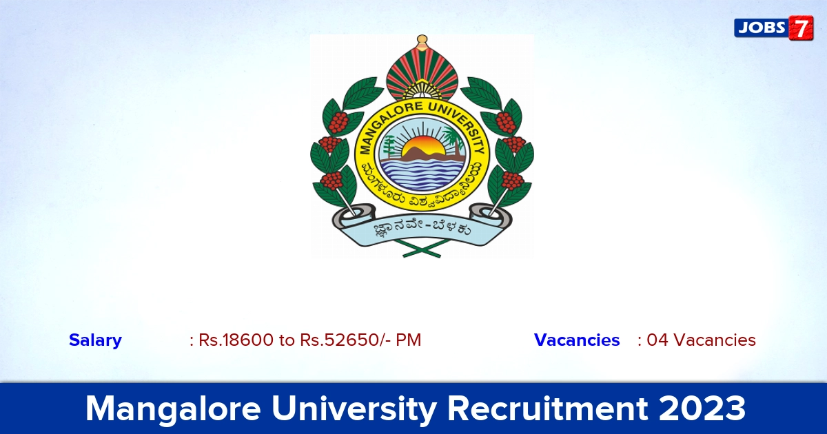 Mangalore University Recruitment 2023 - Offline Application For Technician & Cook Jobs!