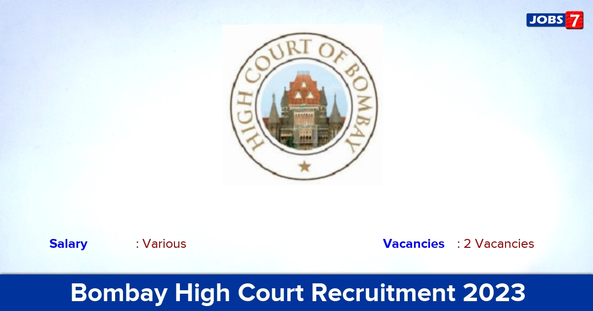 Bombay High Court Recruitment 2023 - Apply Offline for Cook Jobs