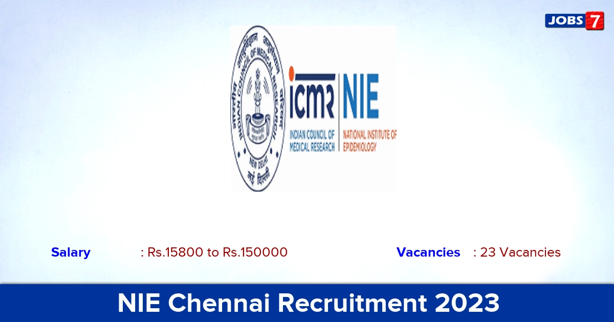 NIE Chennai Recruitment 2023 - Apply Online for 23 Project Technical Officer Vacancies NIE Chennai Recruitment 2023 - Apply Online for 23 Project Technical Officer Vacancies