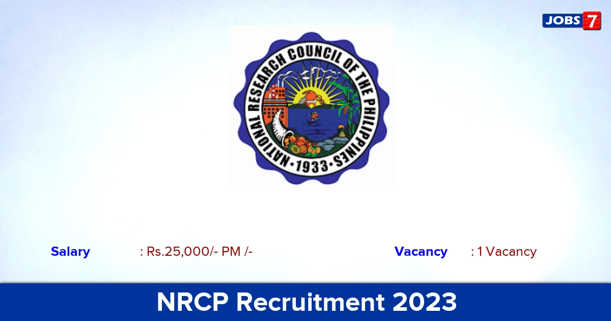 NRCP Recruitment 2023 - Walk-in-interview for Young Professional Job, Details Here!