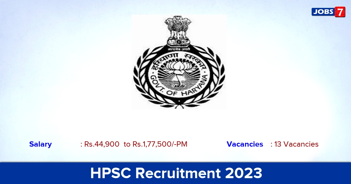 HPSC Recruitment 2023 - Deputy Director Jobs, Salary 1,77,500/-PM