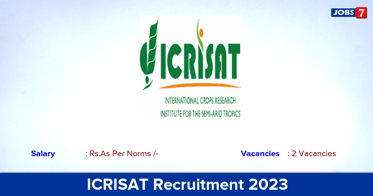 ICRISAT Recruitment 2023 - Senior Scientific Officer Job Vacancies, Details Here!