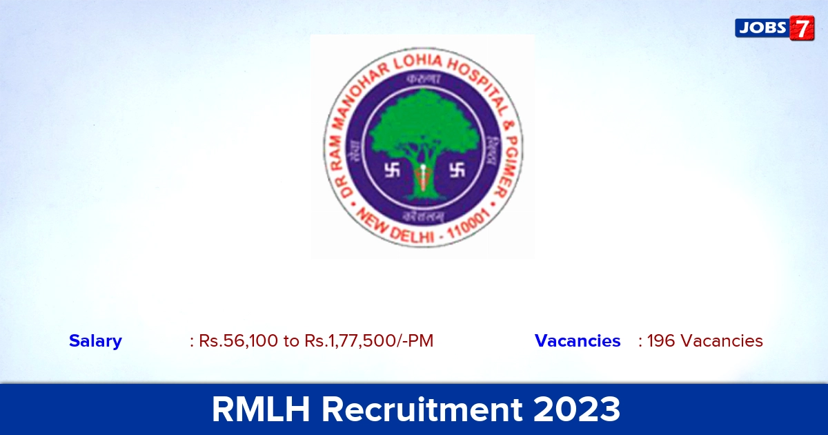 RMLH Recruitment 2023 - Apply Junior Resident Jobs, Salary 1,77,500/- PM!