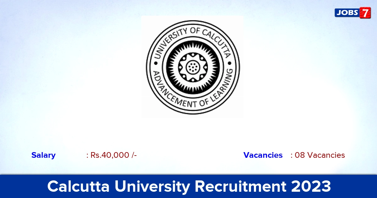 Calcutta University Recruitment 2023 - Direct Interview For Assistant Professor Jobs!