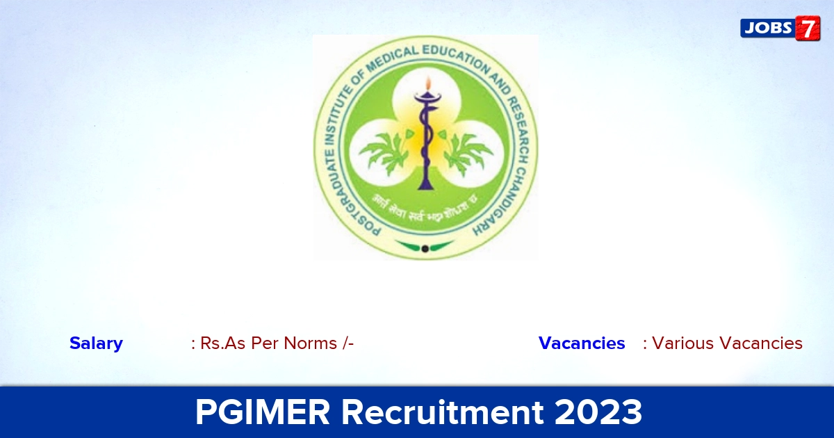 PGIMER Recruitment 2023 - Senior Resident vacancies, Apply Here!