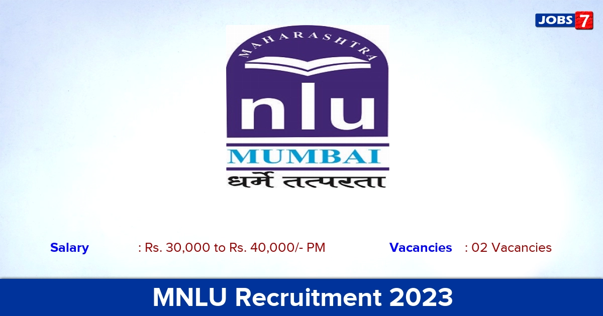 MNLU Recruitment 2023 - Apply Online for Research Assistant Jobs!