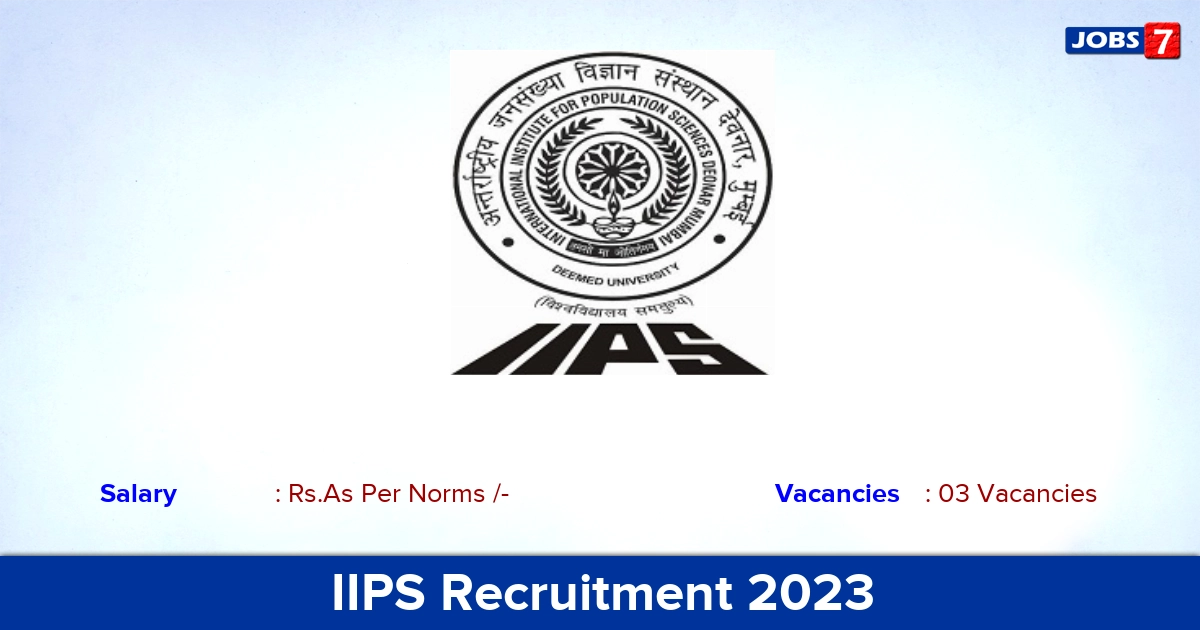 IIPS Recruitment 2023 - Assistant Professor Jobs, Apply Through E-Mail!