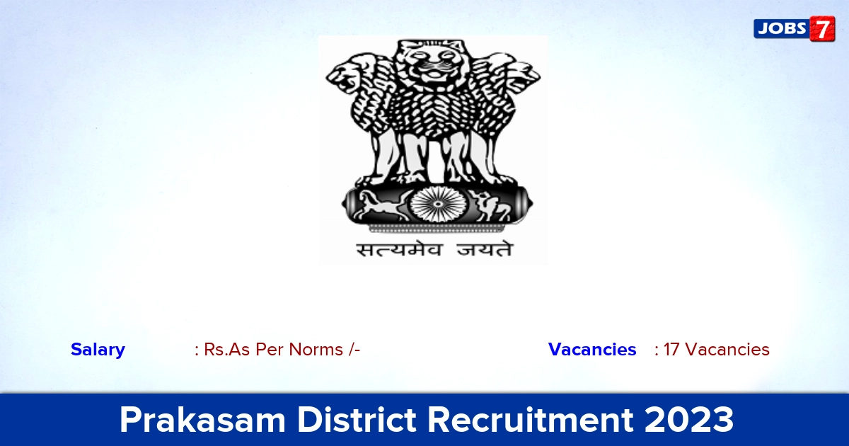Prakasam District Collector Office Recruitment 2023 - Junior Assistant Jobs, Apply Offline!