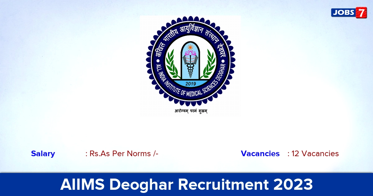 AIIMS Deoghar Recruitment 2023 - Junior Resident Job vacancies, Apply Offline!