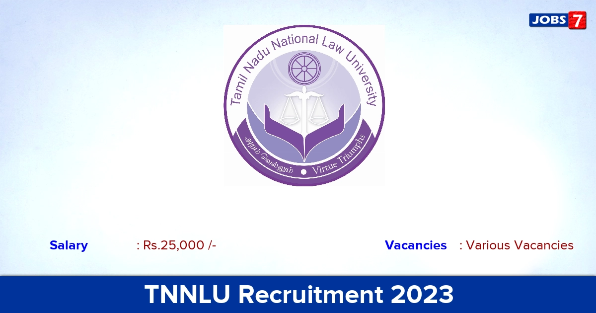 TNNLU Recruitment 2023 - Hostel Warden Jobs, Apply Offline!