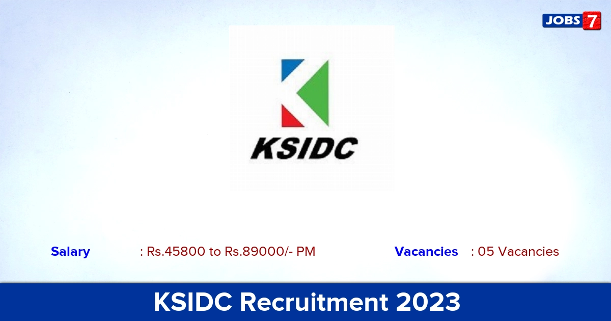 KSIDC Recruitment 2023 -  Assistant Manager Jobs, Apply Online!