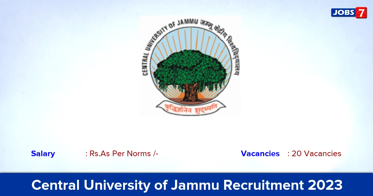 Central University of Jammu Recruitment 2023 - Library Attendant Jobs, Apply Now!