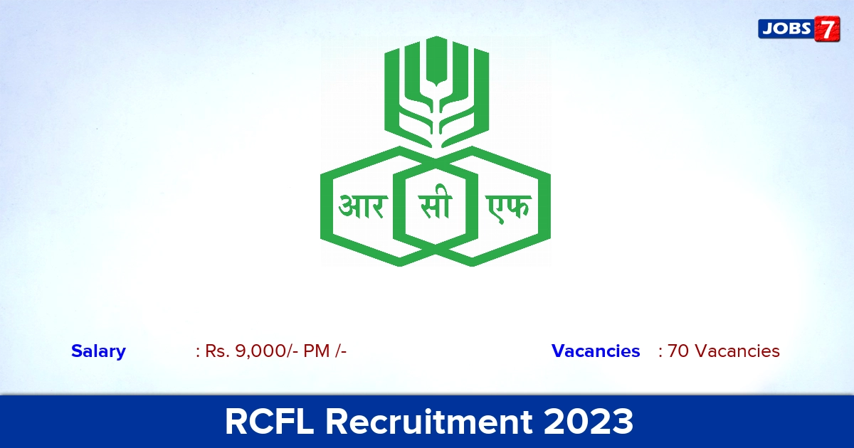 RCFL Recruitment 2023 - Graduate Apprentice Jobs, Apply Online Now!