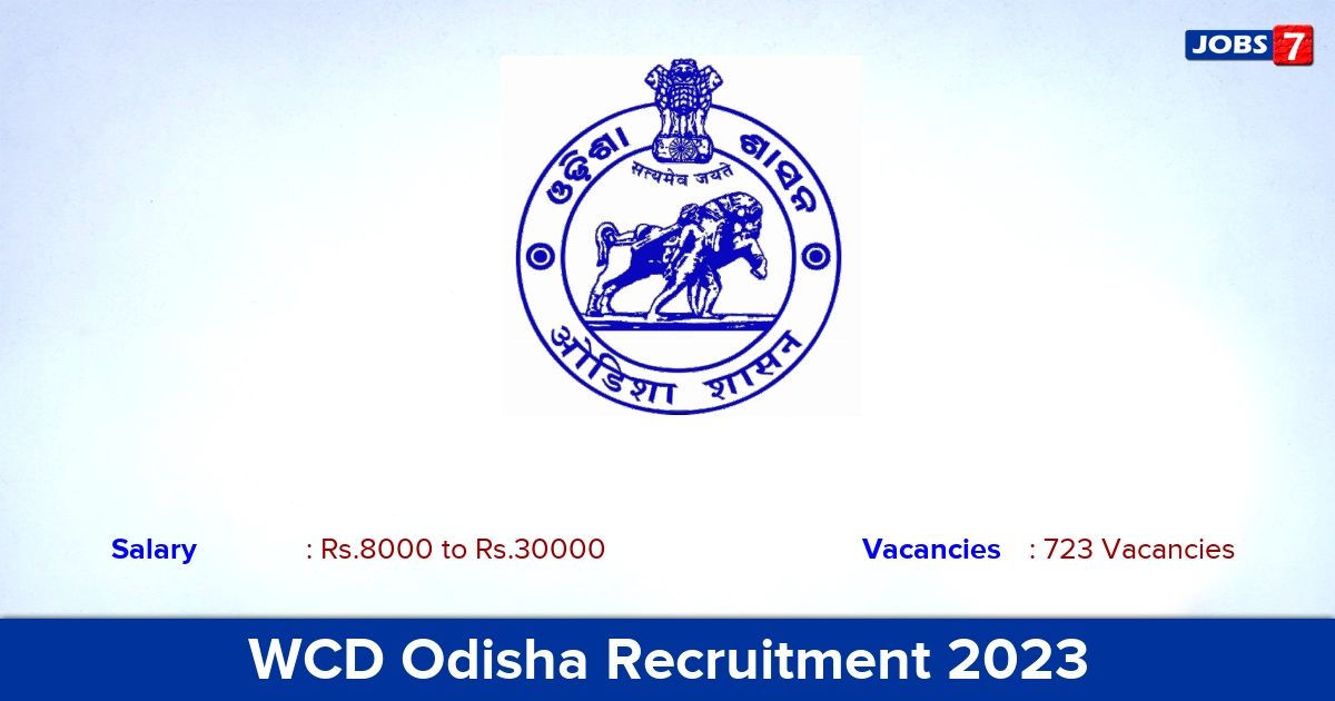 WCD Odisha Recruitment 2023 - Apply Online for 723 Anganwadi Worker & Helper Vacancies