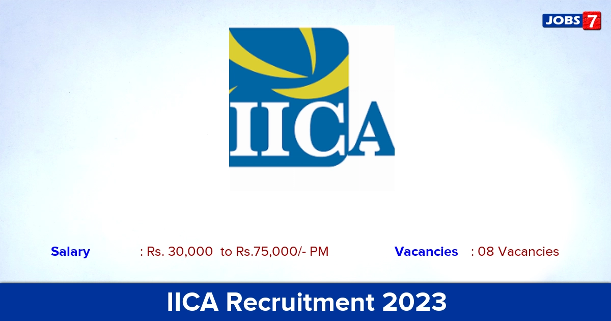 IICA Recruitment 2023 - Senior Research Associate Jobs, Apply Offline!