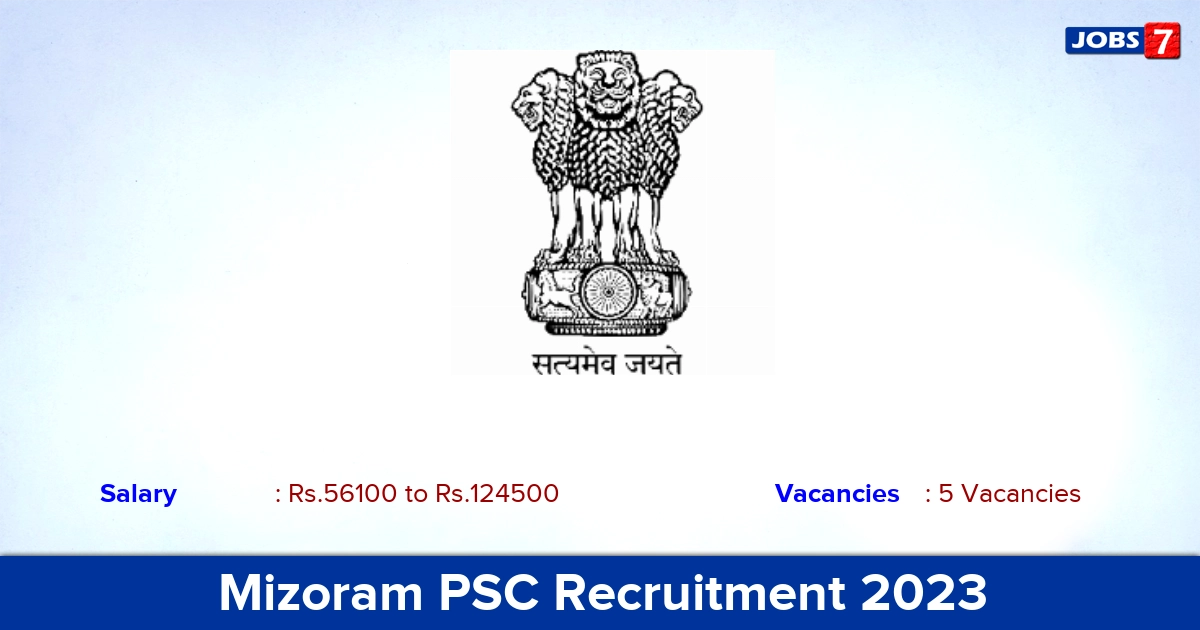 Mizoram PSC Recruitment 2023 - Apply Online for Electrical Engineer Jobs