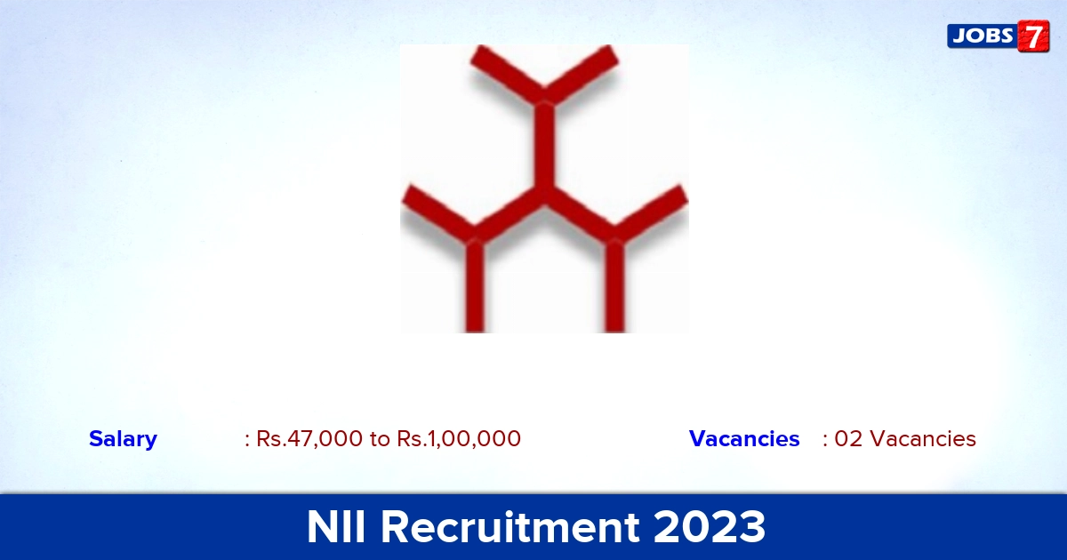 NII Recruitment 2023 - Apply Online for Research Associate Jobs, Click Here!