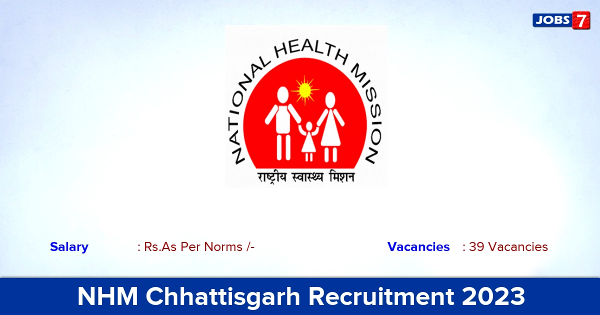 NHM Chhattisgarh Recruitment 2023 - Laboratory Technician vacancies, Apply Offline!