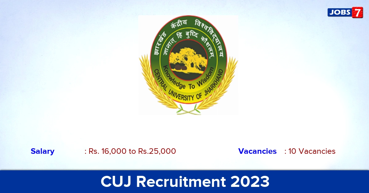 CUJ Recruitment 2023 - Research Assistant Jobs, Apply Through E-Mail!