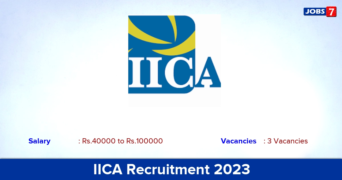 IICA Recruitment 2023 - Apply Offline for Senior Research Associate Jobs