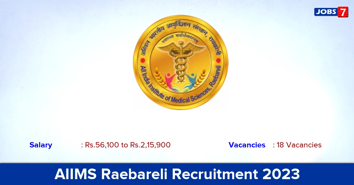 AIIMS Raebareli Recruitment 2023 - Apply Online for Lecturer Jobs!