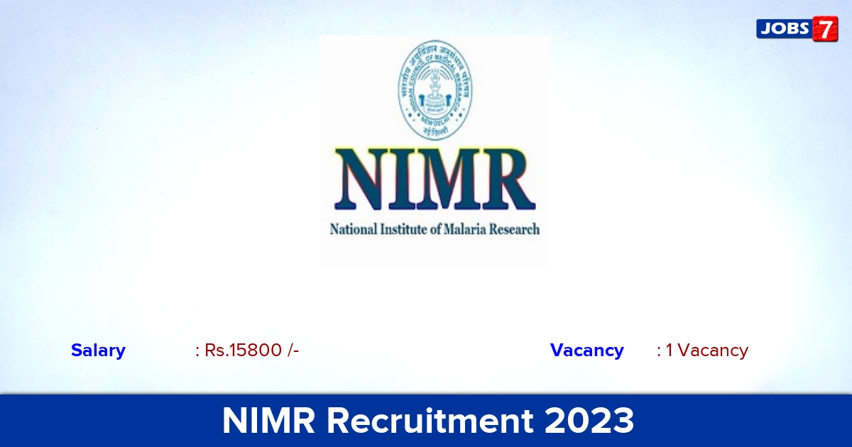 NIMR Recruitment 2023 - Apply Offline for MTS Jobs
