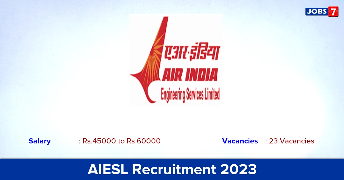 AIESL Recruitment 2023 - Apply Offline for 23 Training Instructor Vacancies