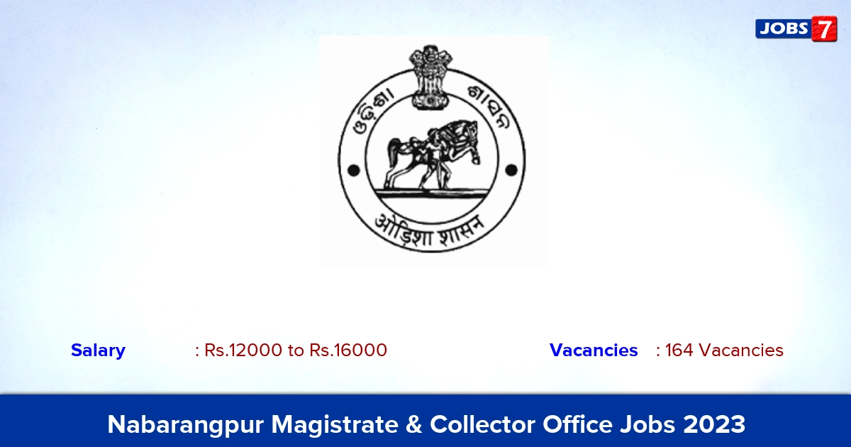 Nabarangpur District Collector Office Recruitment 2023 - Apply Offline for 164 Guest Teacher Vacancies