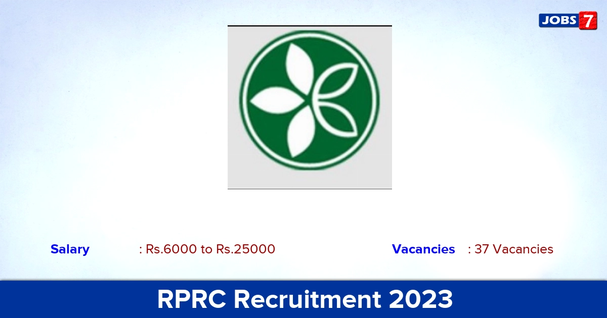 RPRC Recruitment 2023 - Apply Online for 37  Project Fellow Vacancies