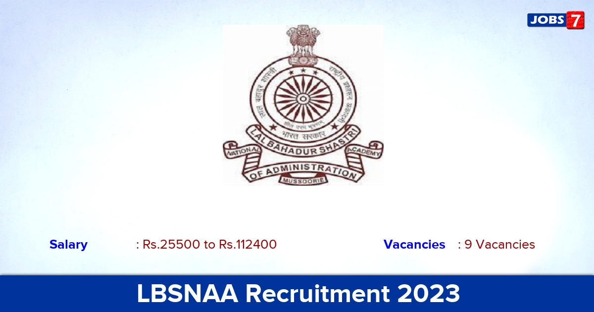 LBSNAA Recruitment 2023 - Apply Offline for DEO, Stenographer Jobs