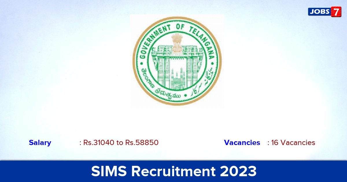 SIMS Recruitment 2023 - Apply Offline for 16 Pharmacist, Civil Assistant Surgeons Vacancies