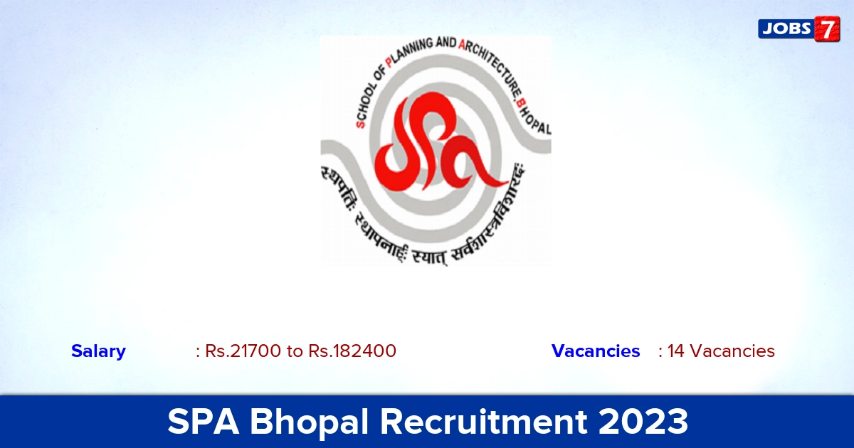 SPA Bhopal Recruitment 2023 - Apply Online for 14 Personal Assistant, Junior Assistant Vacancies