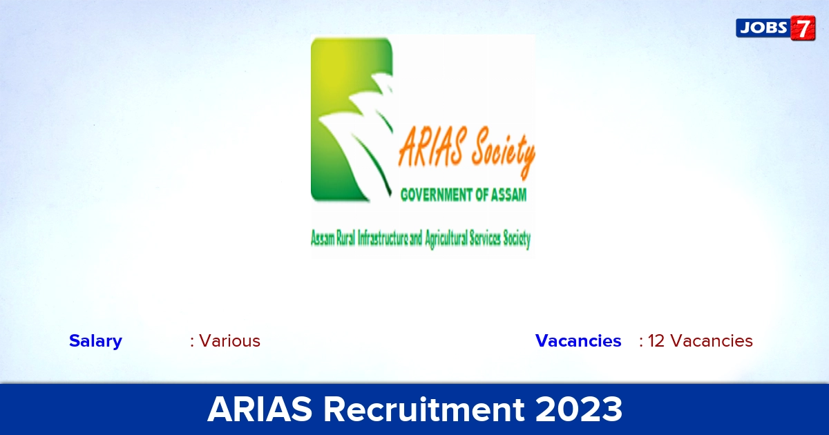 ARIAS Recruitment 2023 - Apply Offline for 12 MIS Executive, Data Analyst Vacancies