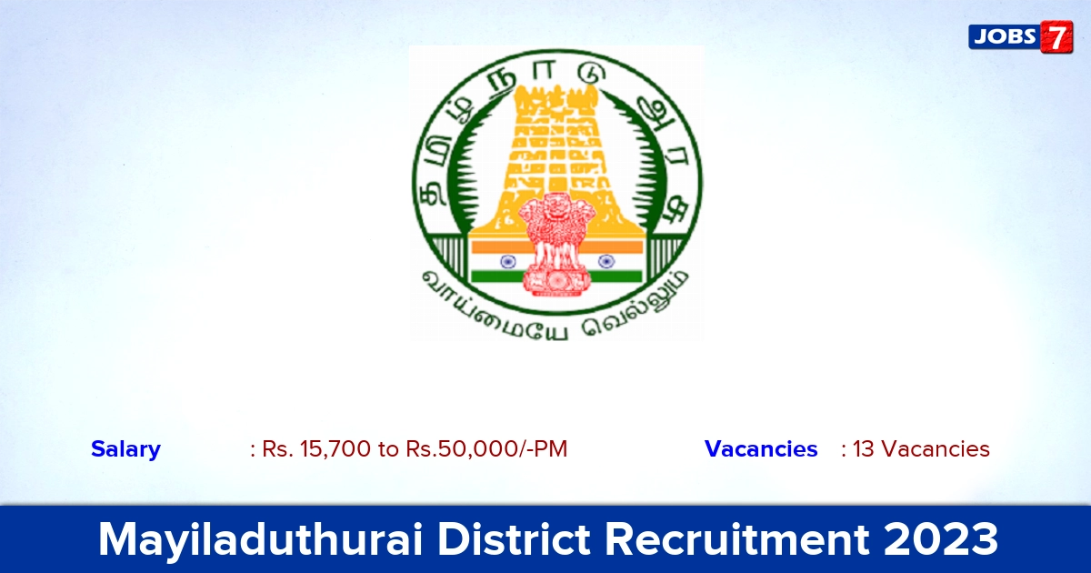 Mayiladuthurai TNRD Recruitment 2023 - Office Assistant Jobs, Apply Now!