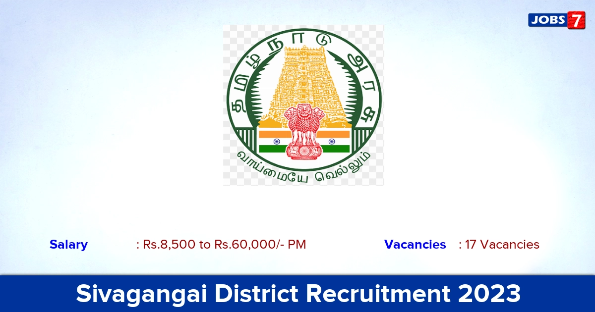 Sivagangai NHM Recruitment 2023 -  Physiotherapist & Security Jobs, Offline Application!