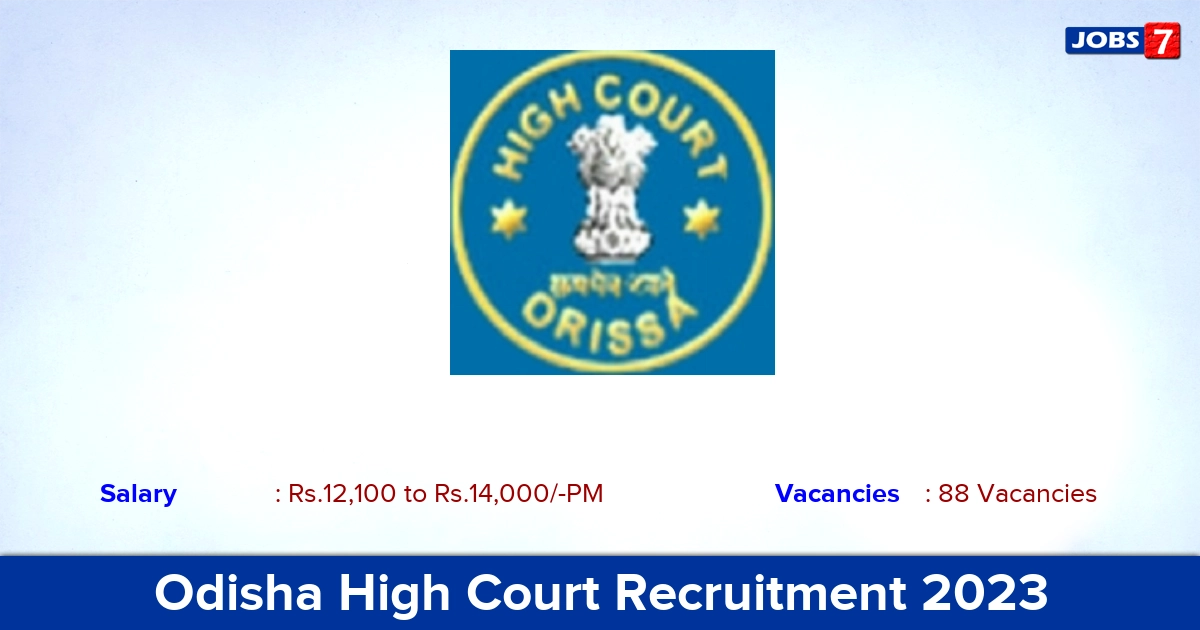 Odisha High Court Recruitment 2023 - Online Application For Office Peon Jobs! 