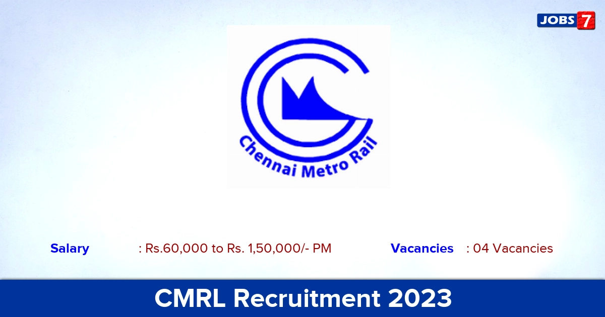 CMRL Recruitment 2023 - Apply Online for Manager Jobs!