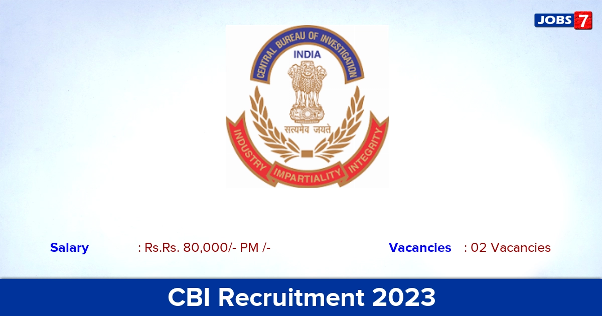 CBI Recruitment 2023 - Apply Online for Software Developer Jobs!