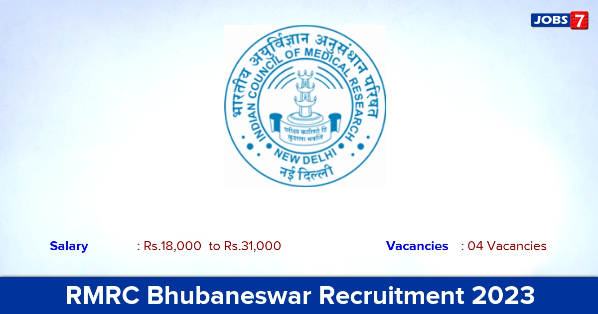 RMRC Bhubaneswar Recruitment 2023 - Research Assistant Jobs, Apply Here!