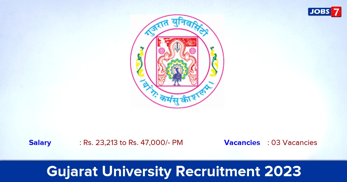 Gujarat University Recruitment 2023 - Apply Online for Research Associate Jobs!