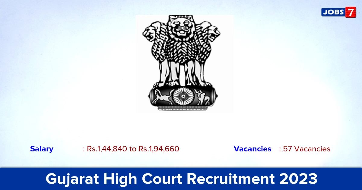 Gujarat High Court Recruitment 2023 - Apply Online for District Judge Jobs, Details Here!