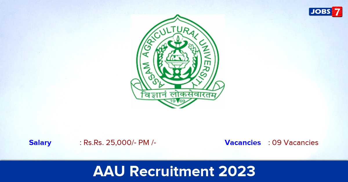 AAU Recruitment 2023 - Apply Offline for Project Associate Jobs, Now!