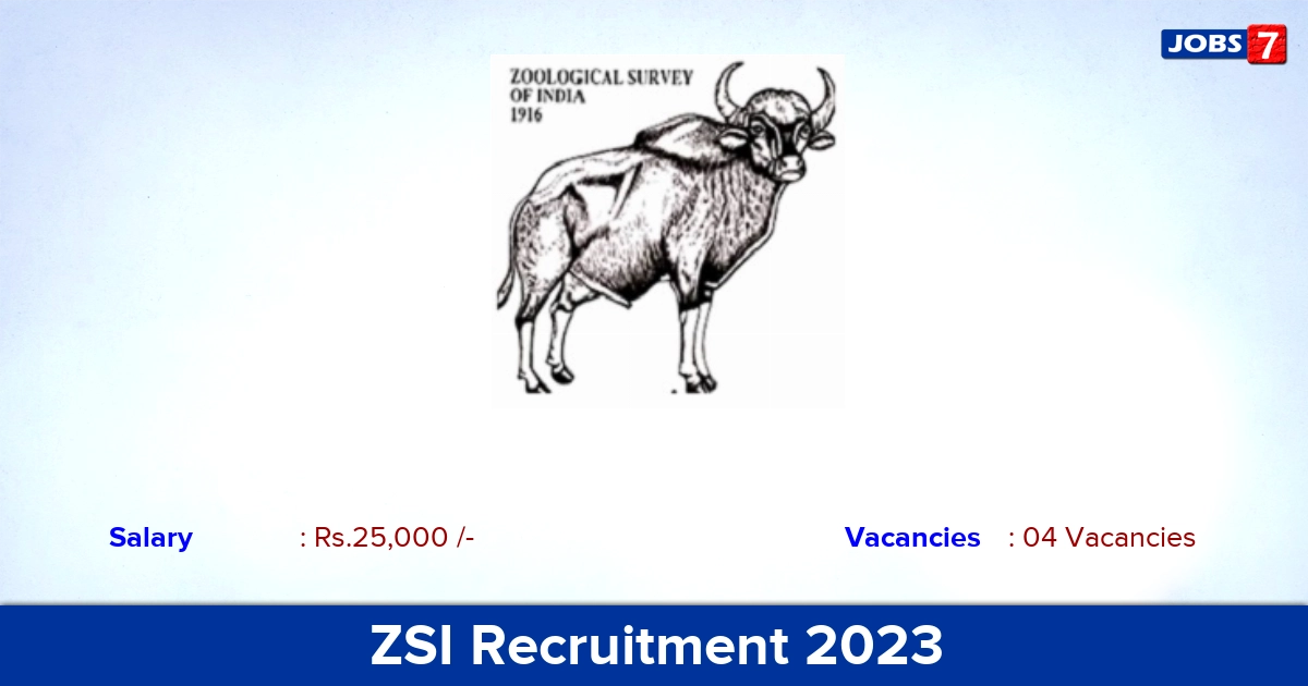 ZSI Recruitment 2023 - Apply Online for Junior Project Biologist Jobs!
