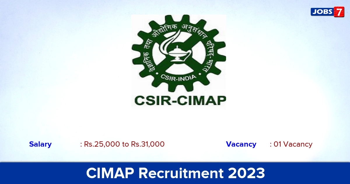 CIMAP Recruitment 2023 - Apply Online for Project Associate Jobs, No Application Fee!