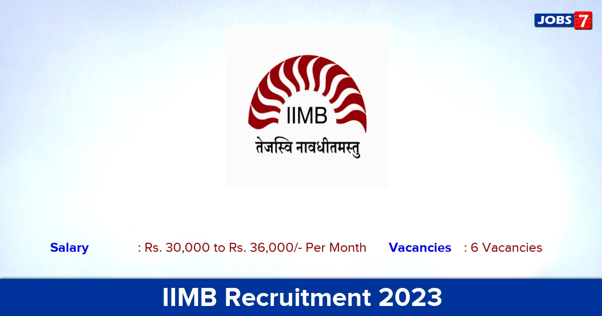 IIMB Recruitment 2023 - Associate Job Vacancies, Apply via Online!