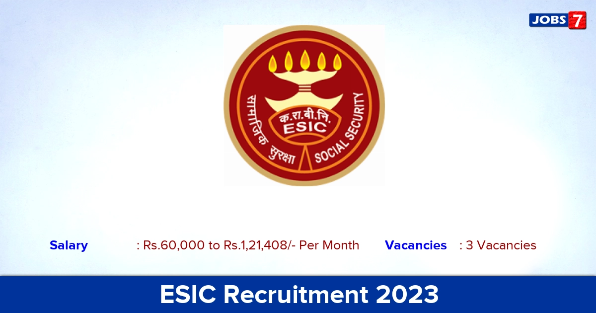ESIC Bihar Recruitment 2023 - Specialist Jobs, Salary RS.1,21,408/- PM Check Here! ESIC Bihar Recruitment 2023 - Specialist Jobs, Salary RS.1,21,408/- PM Check Here!