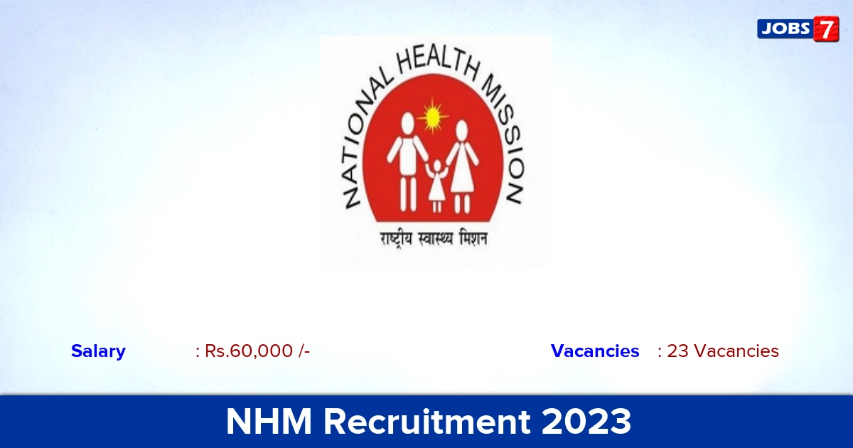 NHM Recruitment 2023 - Apply Offline for Medical Officer Jobs!