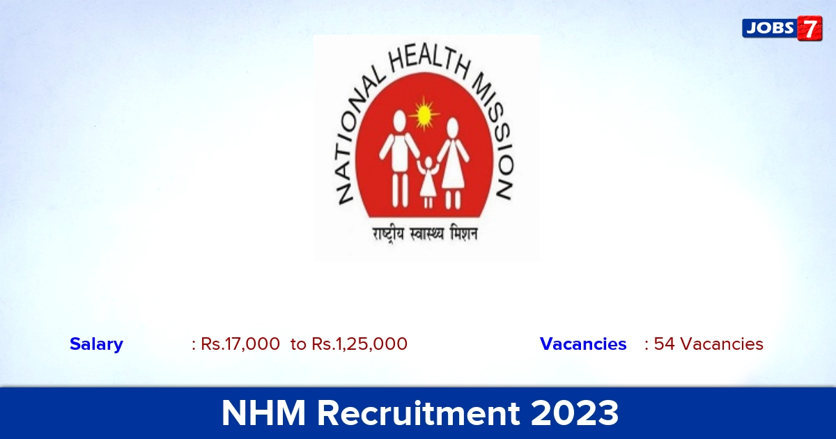 NHM Recruitment 2023 - Apply Offline for Medical Officer Jobs, No Application Fee!