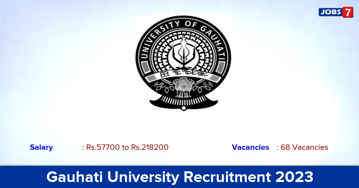 Gauhati University Recruitment 2023 - Apply Online for 68 Assistant & Associate Professor Vacancies