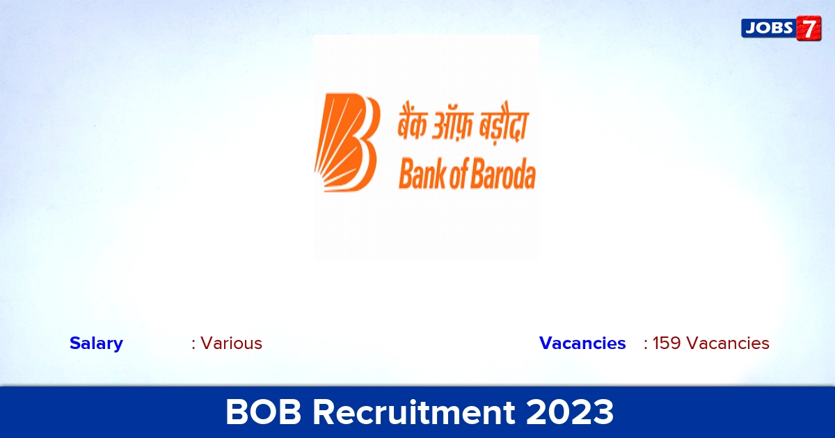 BOB Recruitment 2023 - Apply Online for 159 Branch Receivables Manager Vacancies
